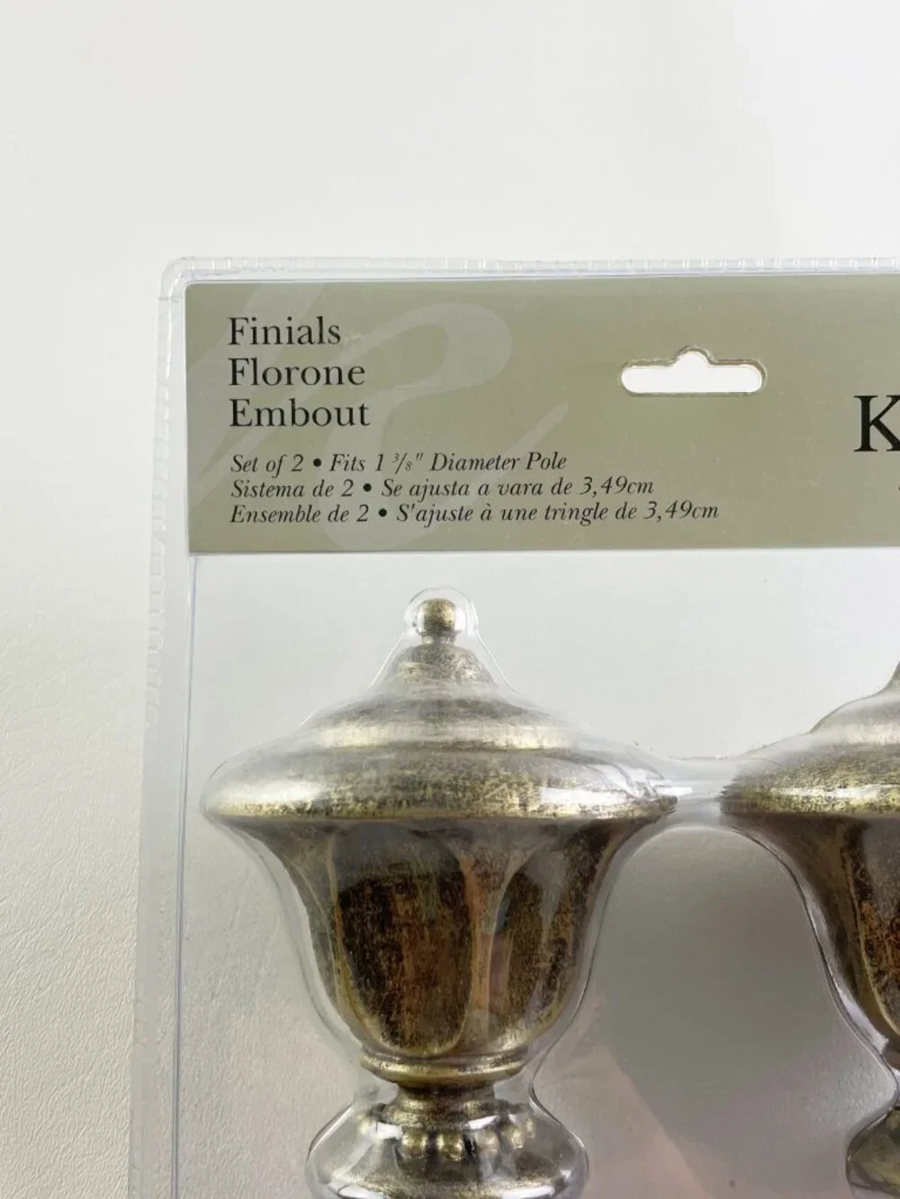 Kirsch Anodized Bronze Tulip Finials for 1 3/8